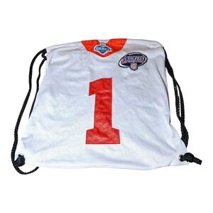 Rare NFL Draft 2012 Snickers White Red Number 1 Drawstring Backpack Bag